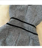 Fashionable Tweed Wide Leg Pant Suit High Waist Slimming Jumpsuit