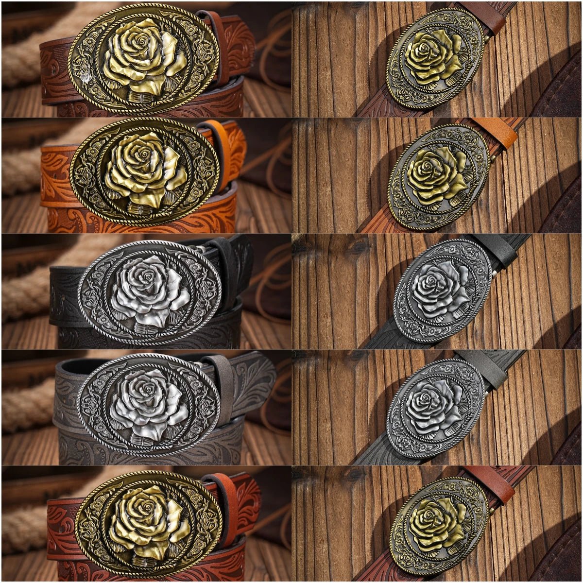 A casual, individual and retro belt, Western - style clothing accessory, metal buckle, PU belt, suitable for both men and women - American ThistleA casual, individual and retro belt, Western - style clothing accessory, metal buckle, PU belt, suitable for both men and women