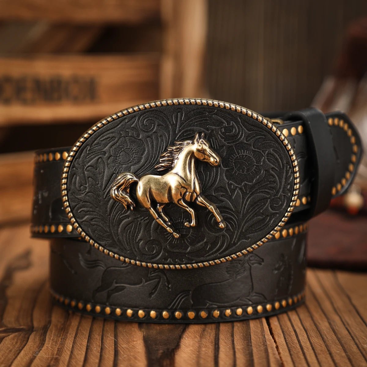 A casual retro belt, a Western - style clothing accessory with metal buckle women - American ThistleA casual retro belt, a Western - style clothing accessory with metal buckle women