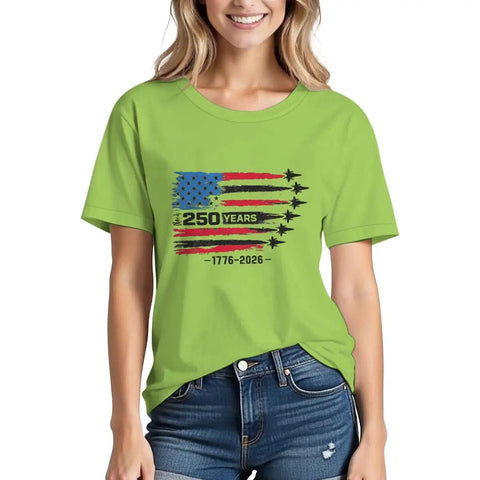 America 250th Anniversary T-shirt women 1776 - 2026 Patriotic Tees Vintage USA Flag Short Sleeve - American ThistleAmerica 250th Anniversary T-shirt women 1776 - 2026 Patriotic Tees Vintage USA Flag Short Sleeve