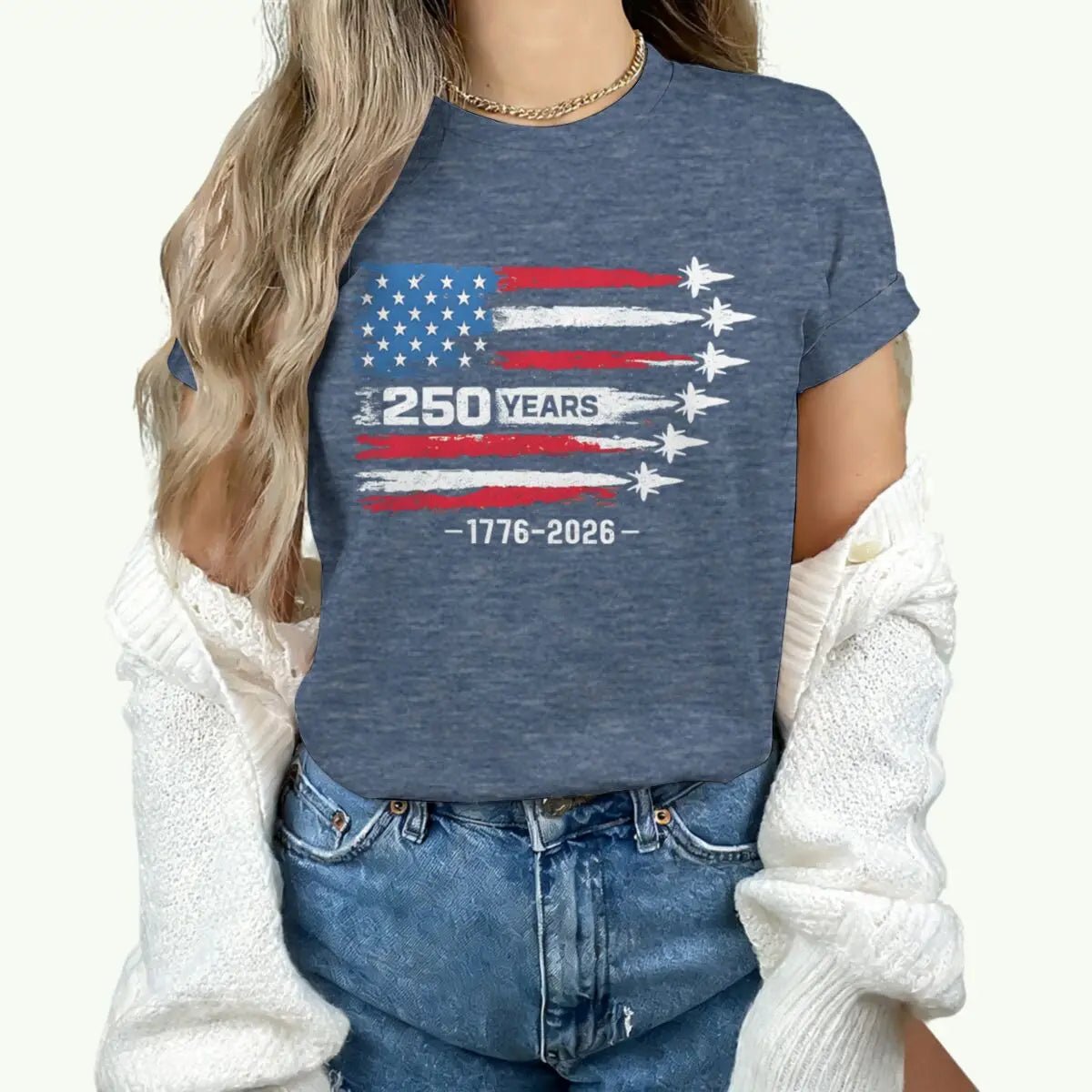 America 250th Anniversary T-shirt women 1776 - 2026 Patriotic Tees Vintage USA Flag Short Sleeve - American ThistleAmerica 250th Anniversary T-shirt women 1776 - 2026 Patriotic Tees Vintage USA Flag Short Sleeve