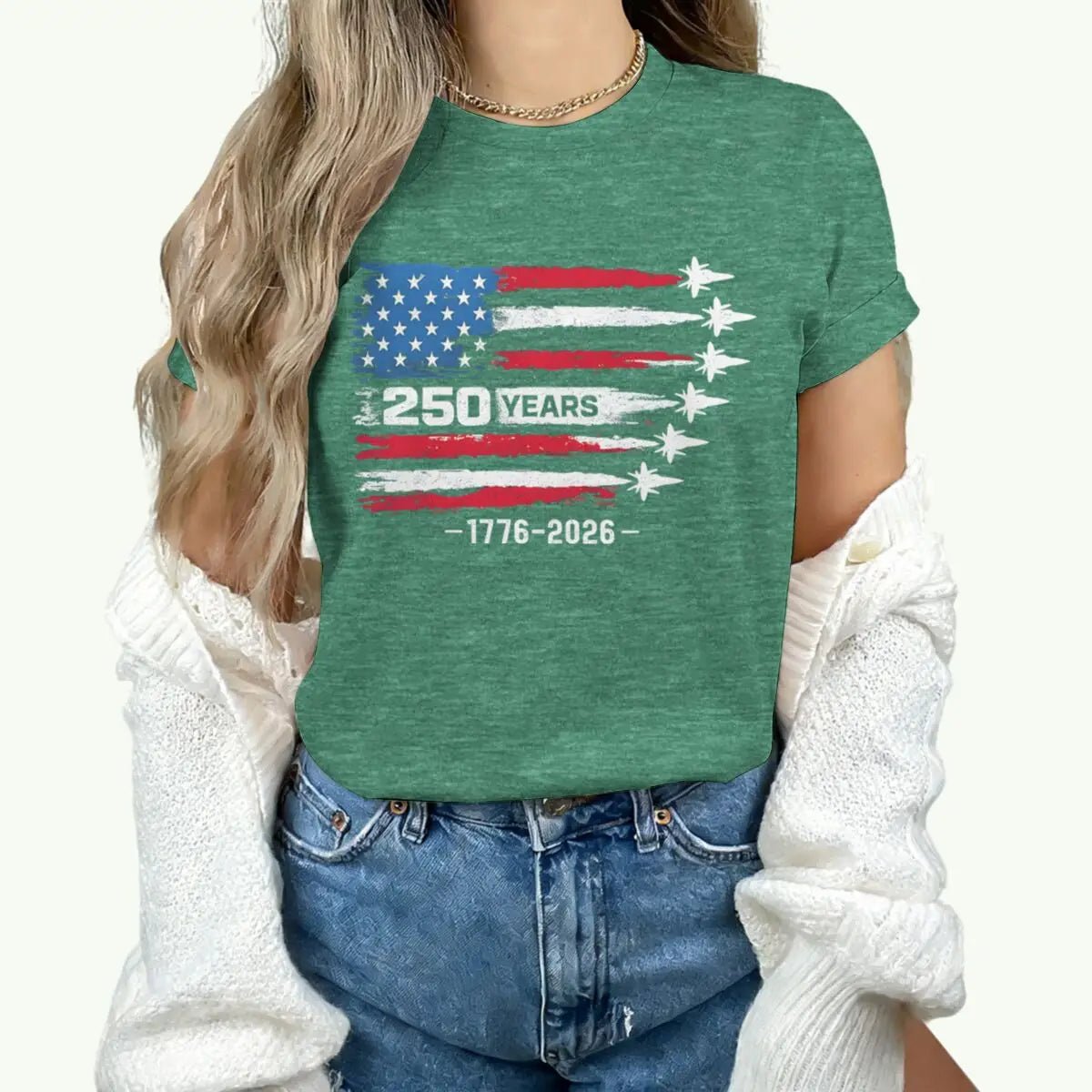 America 250th Anniversary T-shirt women 1776 - 2026 Patriotic Tees Vintage USA Flag Short Sleeve - American ThistleAmerica 250th Anniversary T-shirt women 1776 - 2026 Patriotic Tees Vintage USA Flag Short Sleeve