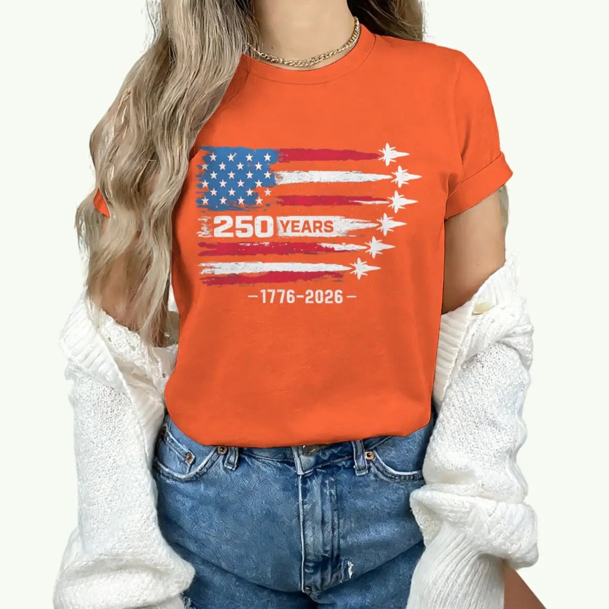 America 250th Anniversary T-shirt women 1776 - 2026 Patriotic Tees Vintage USA Flag Short Sleeve - American ThistleAmerica 250th Anniversary T-shirt women 1776 - 2026 Patriotic Tees Vintage USA Flag Short Sleeve