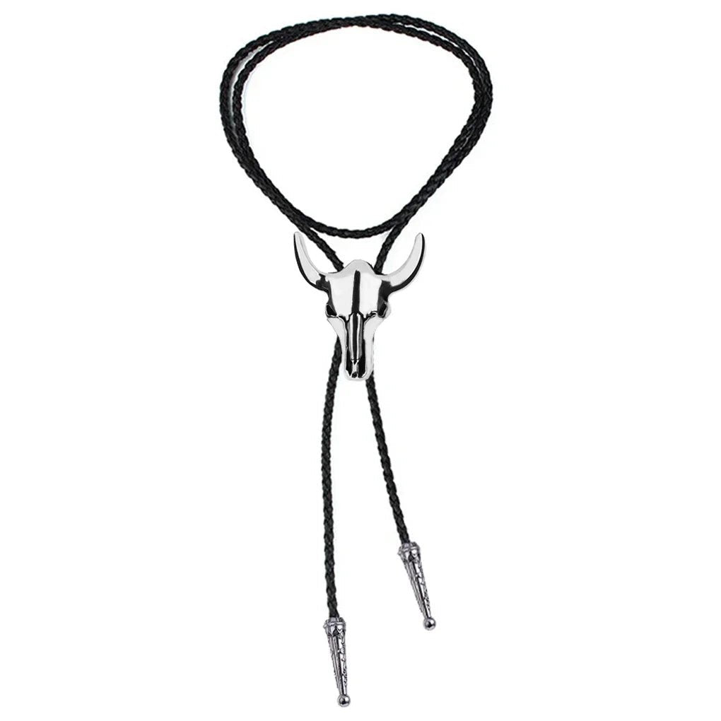 American Cowboy Garment Accessory Tie Adjustable Bull Head Western Cowboy Bolo Tie Pendant Necklace - American ThistleAmerican Cowboy Garment Accessory Tie Adjustable Bull Head Western Cowboy Bolo Tie Pendant Necklace