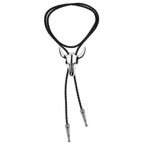 American Cowboy Garment Accessory Tie Adjustable Bull Head Western Cowboy Bolo Tie Pendant Necklace - American ThistleAmerican Cowboy Garment Accessory Tie Adjustable Bull Head Western Cowboy Bolo Tie Pendant Necklace