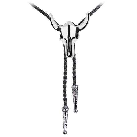 American Cowboy Garment Accessory Tie Adjustable Bull Head Western Cowboy Bolo Tie Pendant Necklace - American ThistleAmerican Cowboy Garment Accessory Tie Adjustable Bull Head Western Cowboy Bolo Tie Pendant Necklace