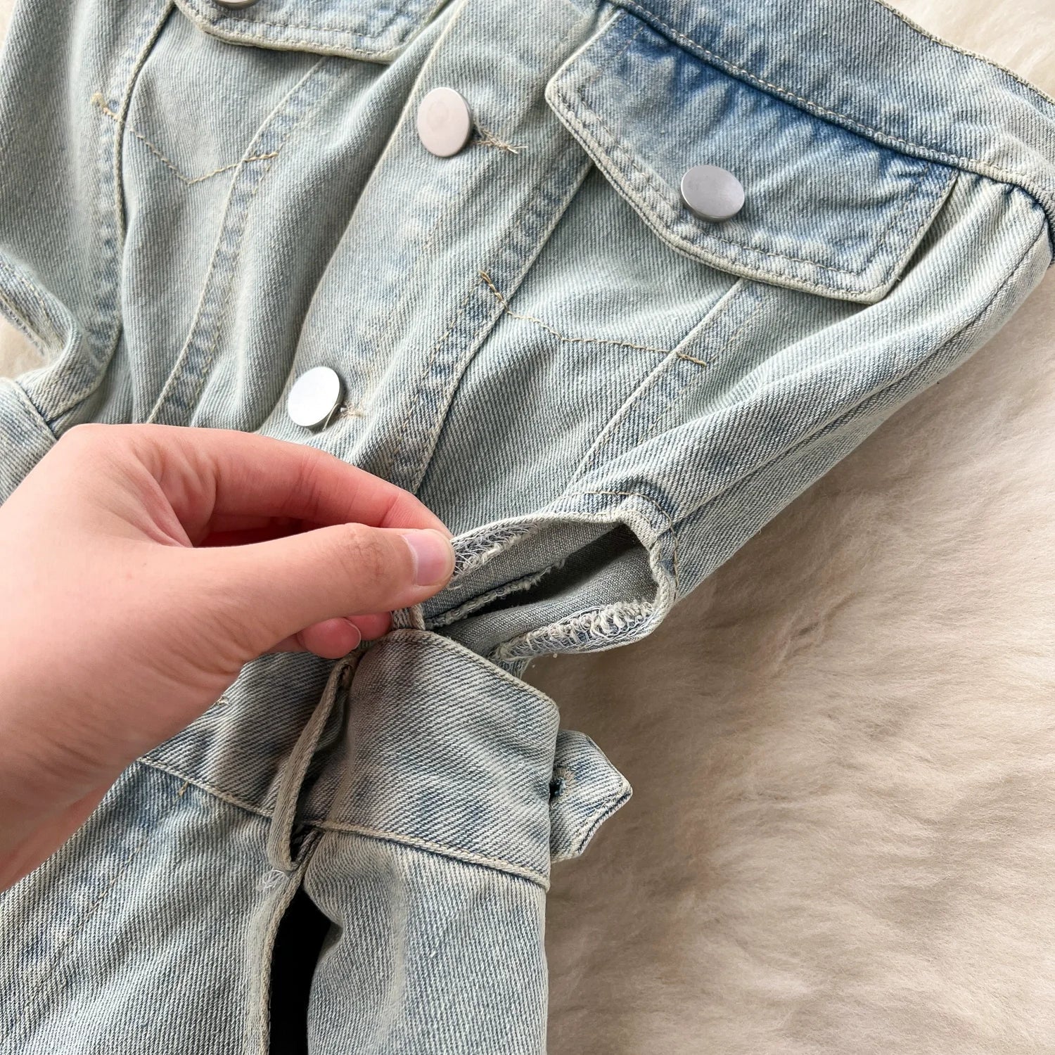 American Retro Streetwear Denim Jumpsuits Zipper Pocket High Waist Wide Legs Ripped Pants - American Thistle American Retro Streetwear Denim Jumpsuits Zipper Pocket High Waist Wide Legs Ripped Pants