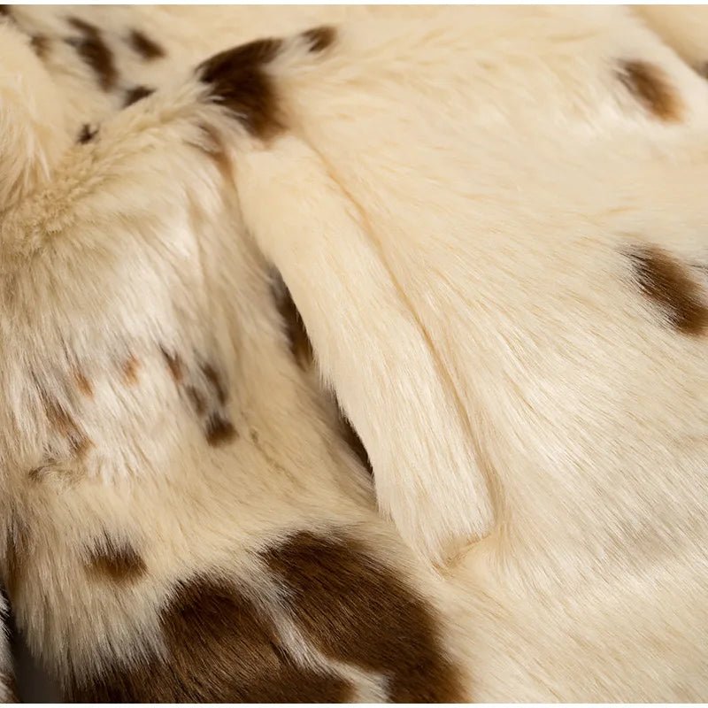 Animal Printed Turn - down Collar Short Jackets Women Fashion Solid Fur Zipper Pockets Coats Female Autumn Winter Chic Casual Coat - American Thistle Animal Printed Turn - down Collar Short Jackets Women Fashion Solid Fur Zipper Pockets Coats Female Autumn Winter Chic Casual Coat