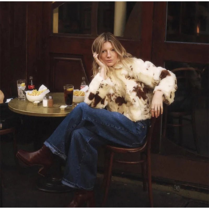 Animal Printed Turn - down Collar Short Jackets Women Fashion Solid Fur Zipper Pockets Coats Female Autumn Winter Chic Casual Coat - American Thistle Animal Printed Turn - down Collar Short Jackets Women Fashion Solid Fur Zipper Pockets Coats Female Autumn Winter Chic Casual Coat