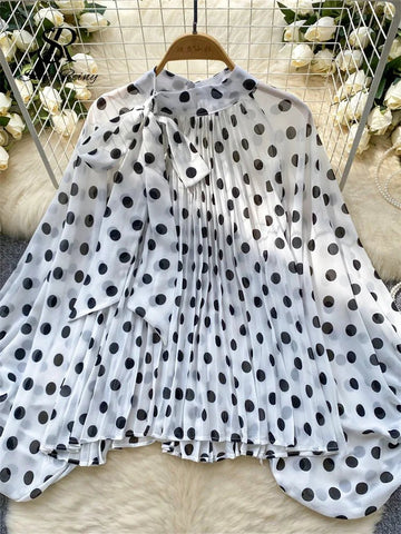 Autumn Chiffon Leopard Print Blouse Women Bow Neck Long Sleeves - American Thistle Autumn Chiffon Leopard Print Blouse Women Bow Neck Long Sleeves