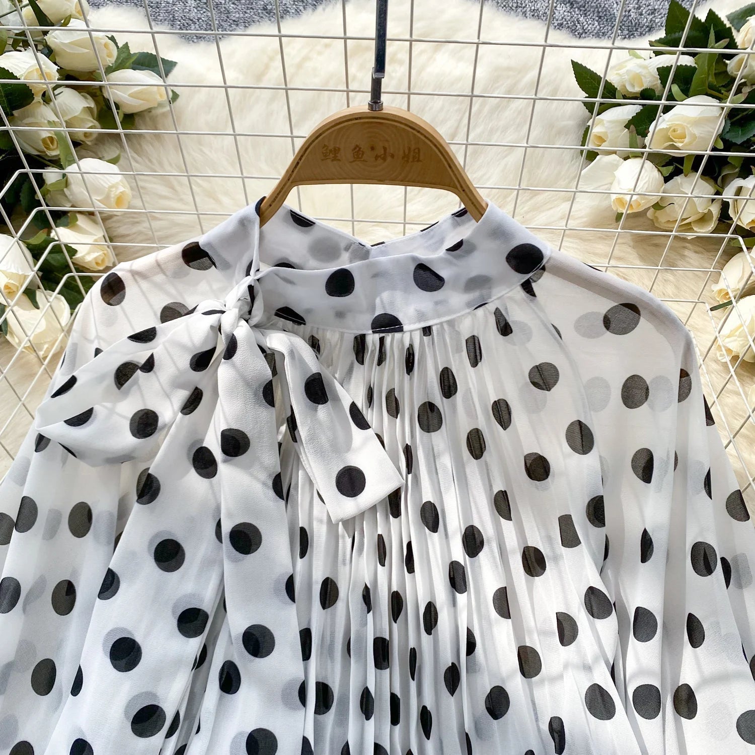 Autumn Chiffon Leopard Print Blouse Women Bow Neck Long Sleeves - American Thistle Autumn Chiffon Leopard Print Blouse Women Bow Neck Long Sleeves