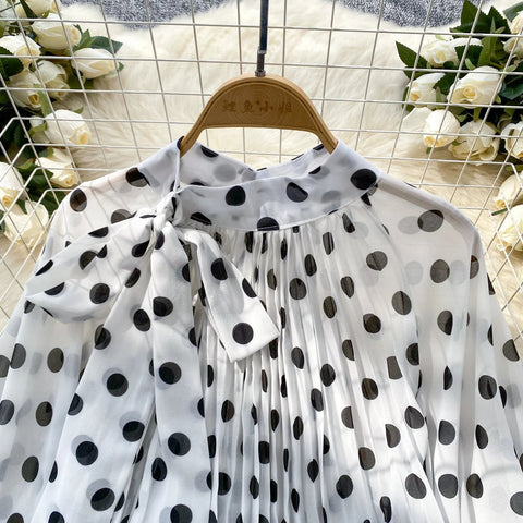 Autumn Chiffon Leopard Print Blouse Women Bow Neck Long Sleeves - American Thistle Autumn Chiffon Leopard Print Blouse Women Bow Neck Long Sleeves