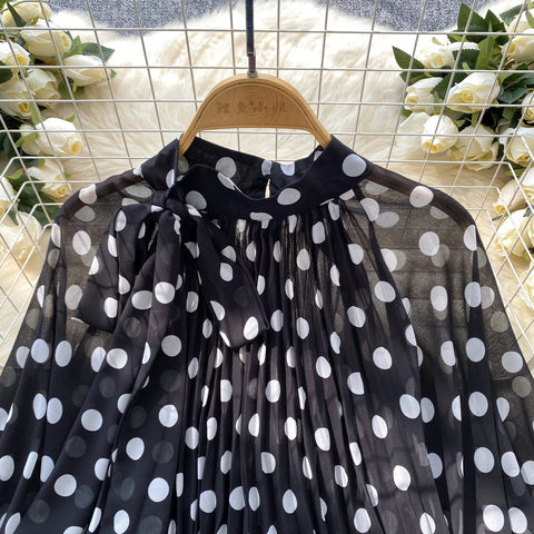 Autumn Chiffon Leopard Print Blouse Women Bow Neck Long Sleeves - American Thistle Autumn Chiffon Leopard Print Blouse Women Bow Neck Long Sleeves