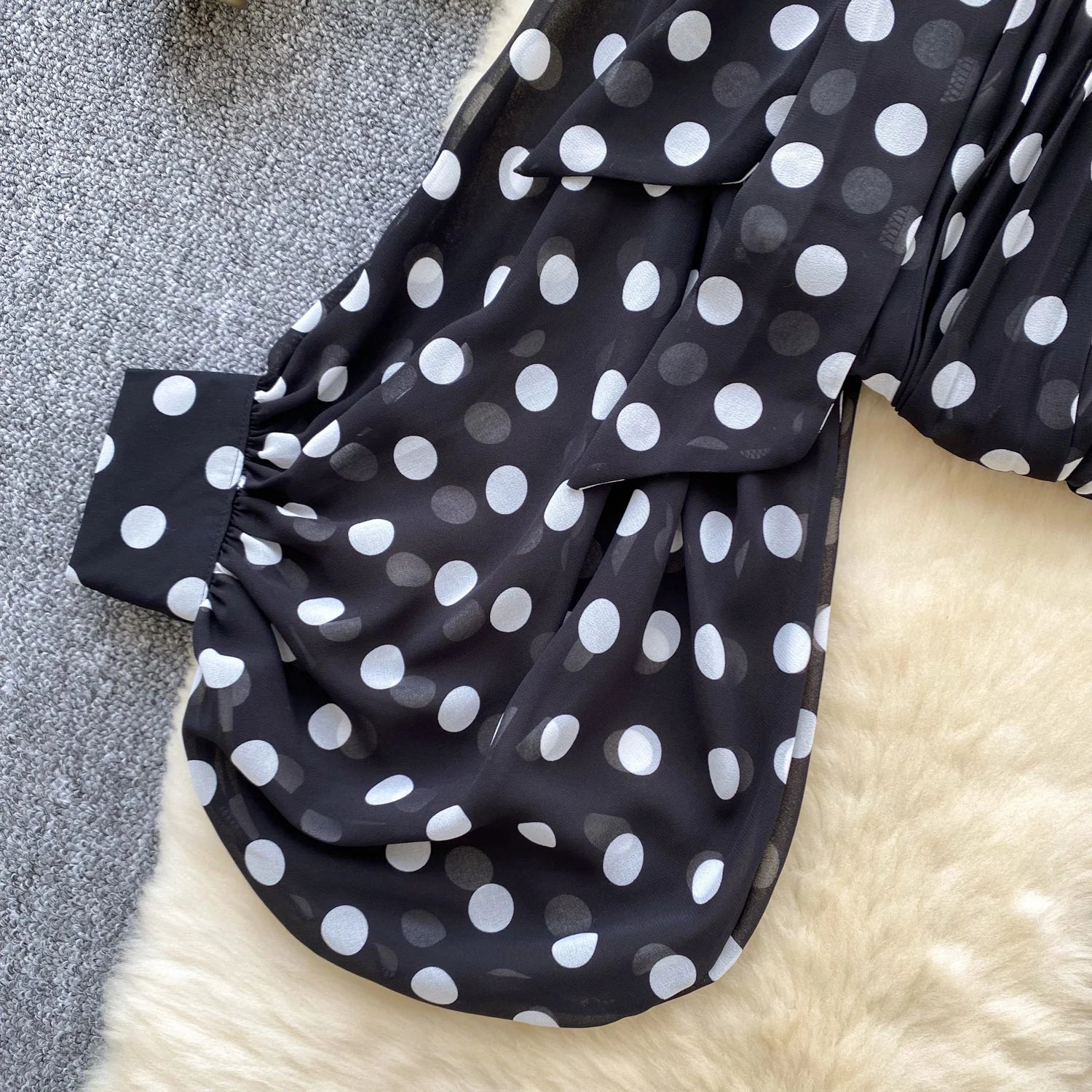 Autumn Chiffon Leopard Print Blouse Women Bow Neck Long Sleeves - American Thistle Autumn Chiffon Leopard Print Blouse Women Bow Neck Long Sleeves