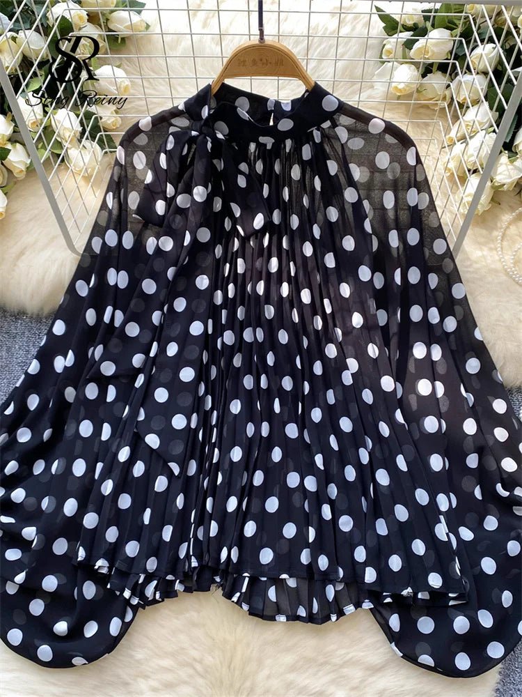 Autumn Chiffon Leopard Print Blouse Women Bow Neck Long Sleeves - American Thistle Autumn Chiffon Leopard Print Blouse Women Bow Neck Long Sleeves