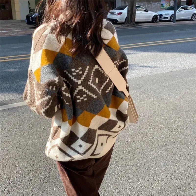 Autumn Winter Long Sleeve Pullover Sweater Women Knitted O - neck Knitwear - American Thistle Autumn Winter Long Sleeve Pullover Sweater Women Knitted O - neck Knitwear
