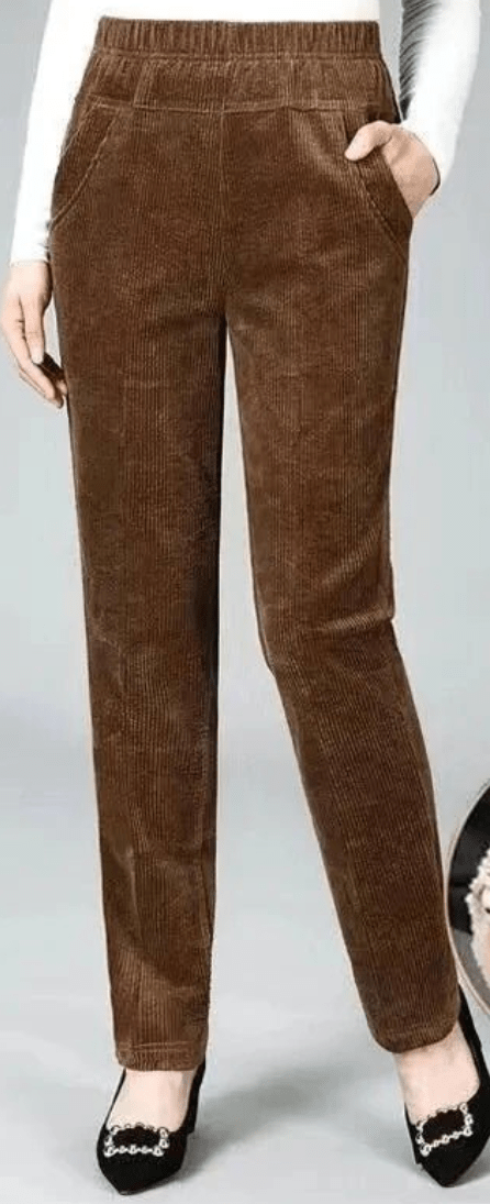 Autumn Winter Plush Thick Thin Elegant Women's Pants High Waist Fleece - American ThistleAutumn Winter Plush Thick Thin Elegant Women's Pants High Waist Fleece