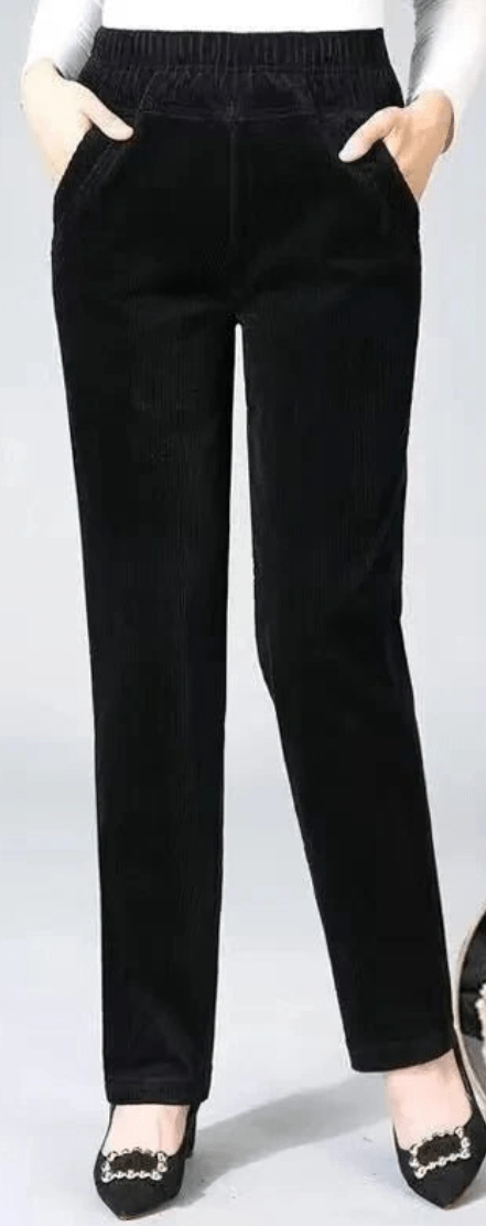 Autumn Winter Plush Thick Thin Elegant Women's Pants High Waist Fleece - American ThistleAutumn Winter Plush Thick Thin Elegant Women's Pants High Waist Fleece