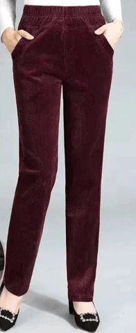 Autumn Winter Plush Thick Thin Elegant Women's Pants High Waist Fleece - American ThistleAutumn Winter Plush Thick Thin Elegant Women's Pants High Waist Fleece