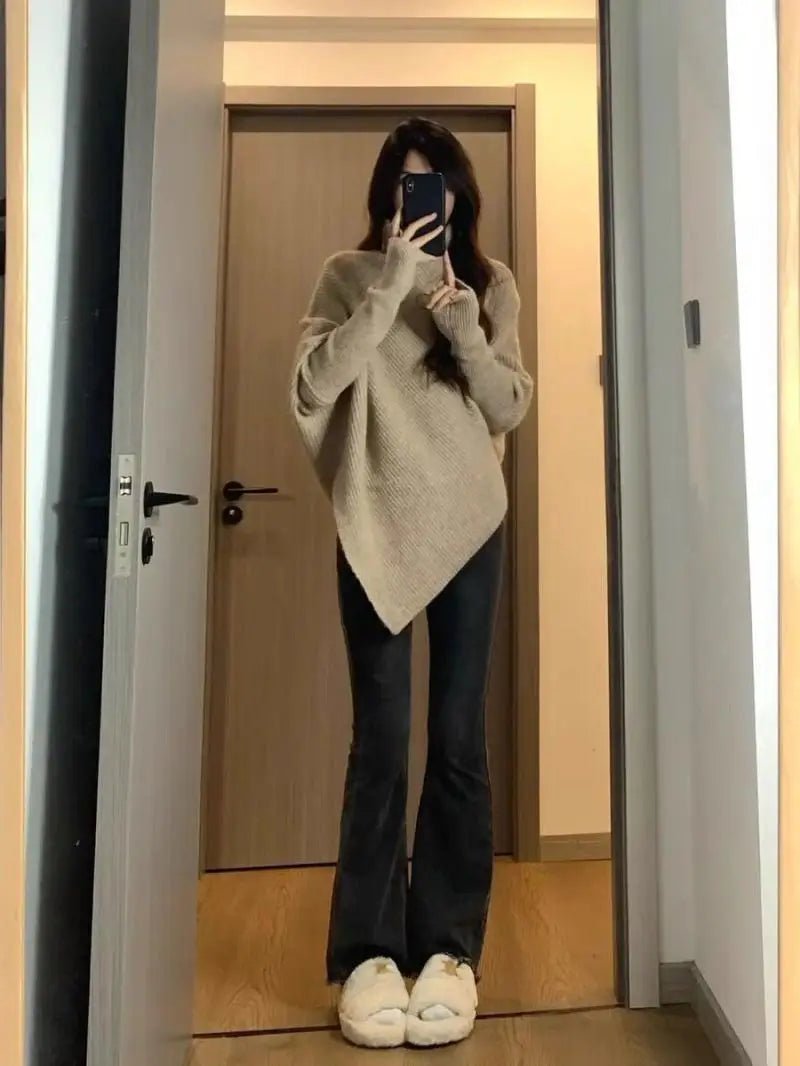 Autumn Winter Turtleneck Solid Long - Sleeve Pull - Over - American Thistle Autumn Winter Turtleneck Solid Long - Sleeve Pull - Over