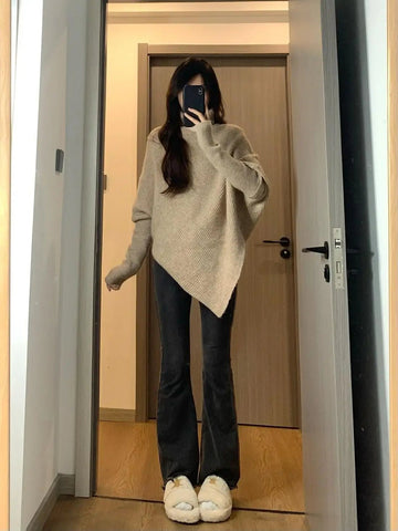 Autumn Winter Turtleneck Solid Long - Sleeve Pull - Over - American Thistle Autumn Winter Turtleneck Solid Long - Sleeve Pull - Over