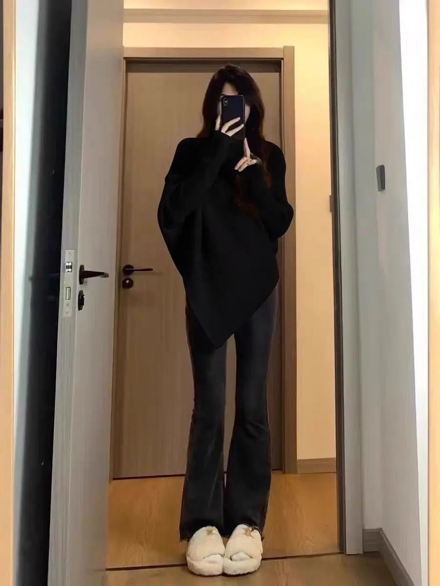 Autumn Winter Turtleneck Solid Long - Sleeve Pull - Over - American Thistle Autumn Winter Turtleneck Solid Long - Sleeve Pull - Over