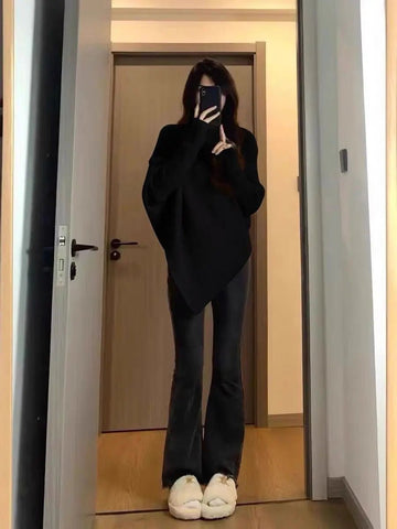 Autumn Winter Turtleneck Solid Long - Sleeve Pull - Over - American Thistle Autumn Winter Turtleneck Solid Long - Sleeve Pull - Over