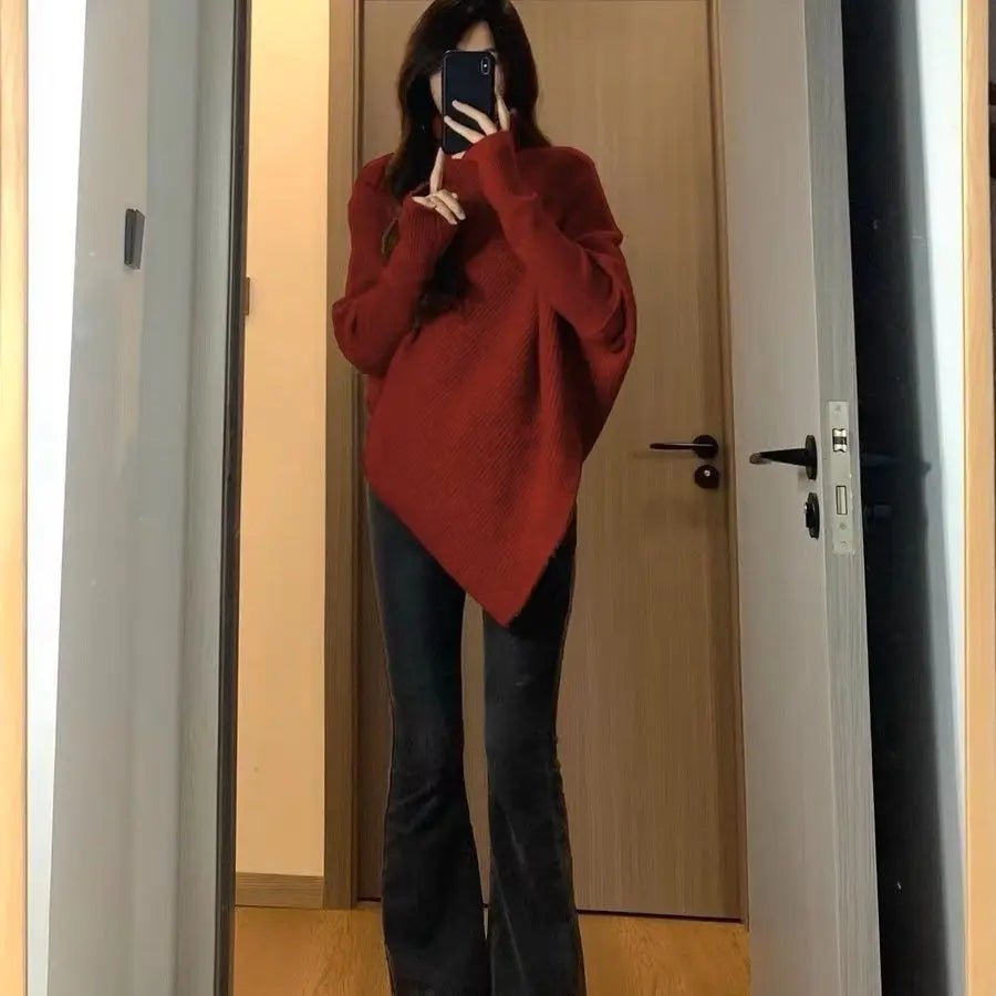 Autumn Winter Turtleneck Solid Long - Sleeve Pull - Over - American Thistle Autumn Winter Turtleneck Solid Long - Sleeve Pull - Over