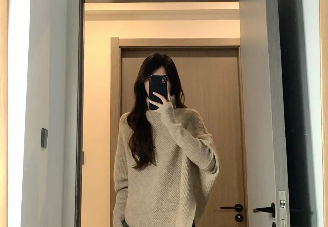 Autumn Winter Turtleneck Solid Long - Sleeve Pull - Over - American Thistle Autumn Winter Turtleneck Solid Long - Sleeve Pull - Over