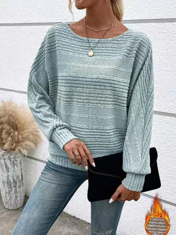 Autumn/Winter New Comfortable Casual Solid Color Sweaters Long Sleeve Round Collar Splicing Head PulloverTops - American Thistle Autumn/Winter New Comfortable Casual Solid Color Sweaters Long Sleeve Round Collar Splicing Head PulloverTops