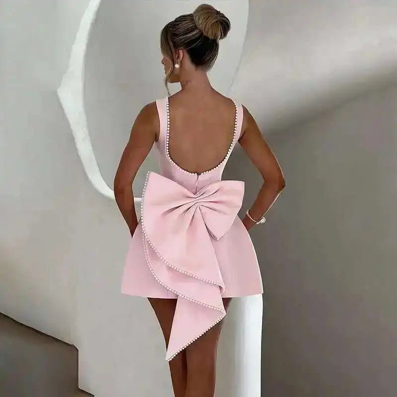 Backless Bow Dress for Women - American Thistle Backless Bow Dress for Women