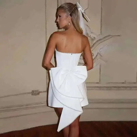 Backless Bow Dress for Women - American Thistle Backless Bow Dress for Women