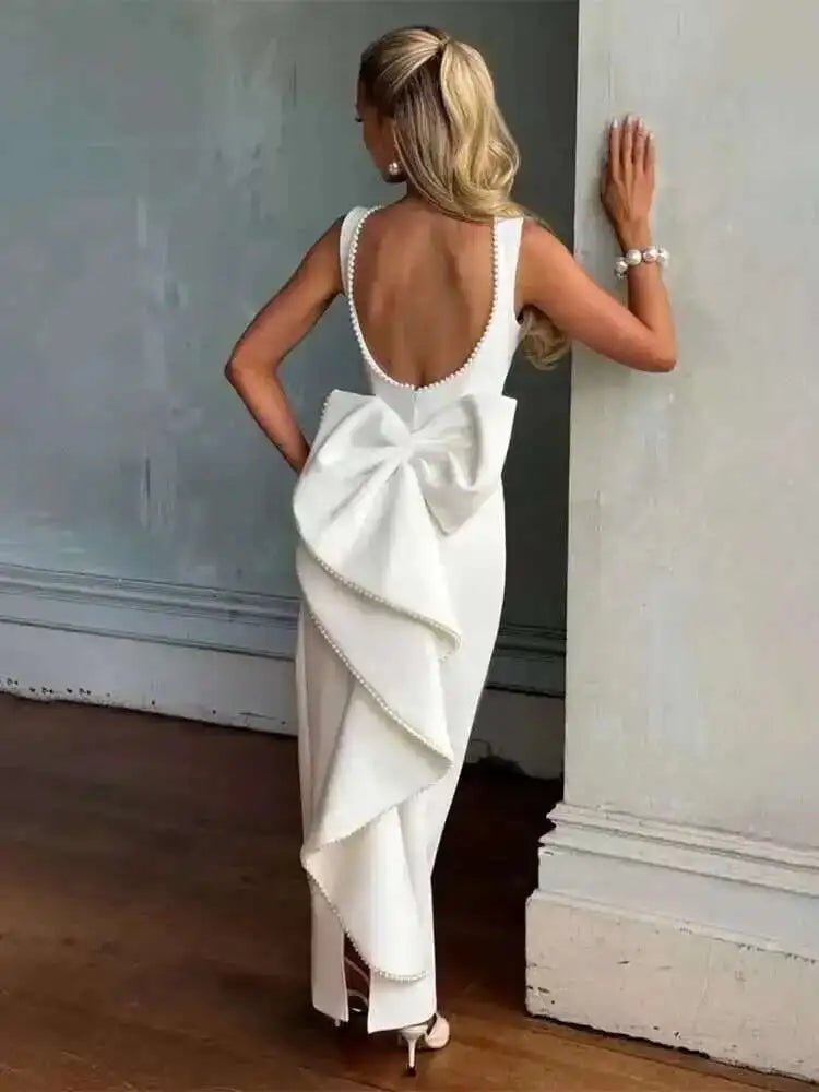 Backless Bow Dress for Women - American Thistle Backless Bow Dress for Women