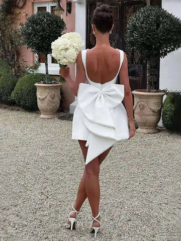 Backless Bow Dress for Women - American Thistle Backless Bow Dress for Women