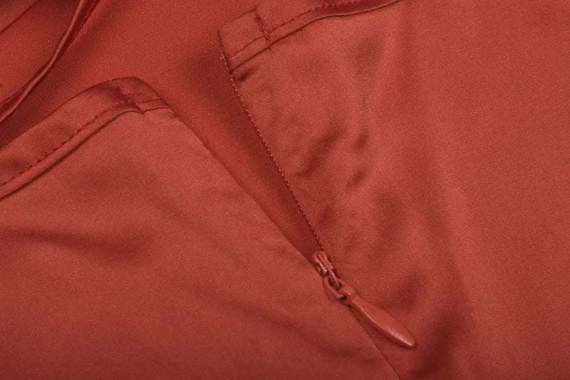 Backless Elegant Satin Lace Up Women's Long Midi Dress Light Pink Bodycon Elegant - American Thistle Backless Elegant Satin Lace Up Women's Long Midi Dress Light Pink Bodycon Elegant