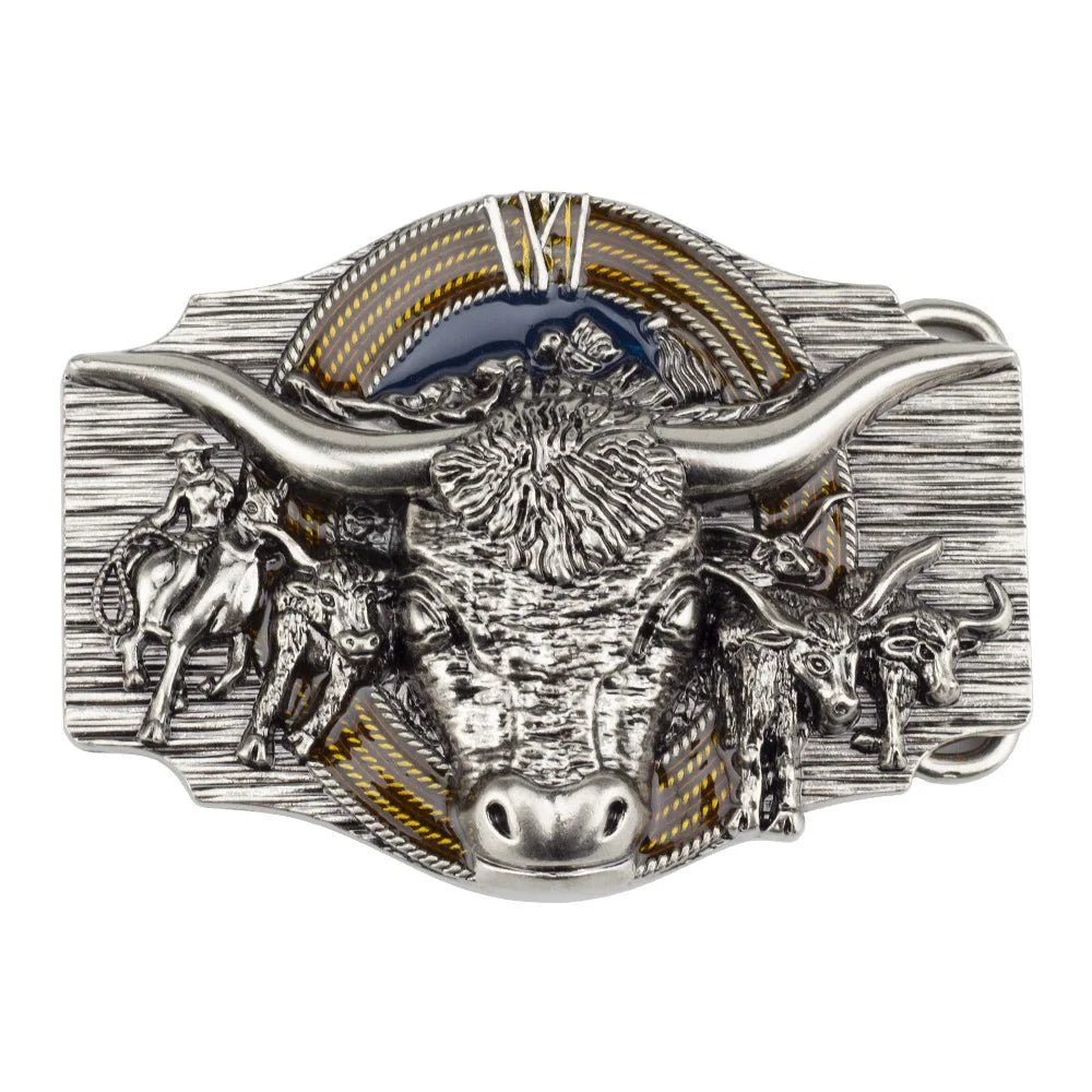 Bison Head Belt Buckle Western Cowboy Style Retro Buckle for 3.8cm Width Belt - American ThistleBison Head Belt Buckle Western Cowboy Style Retro Buckle for 3.8cm Width Belt