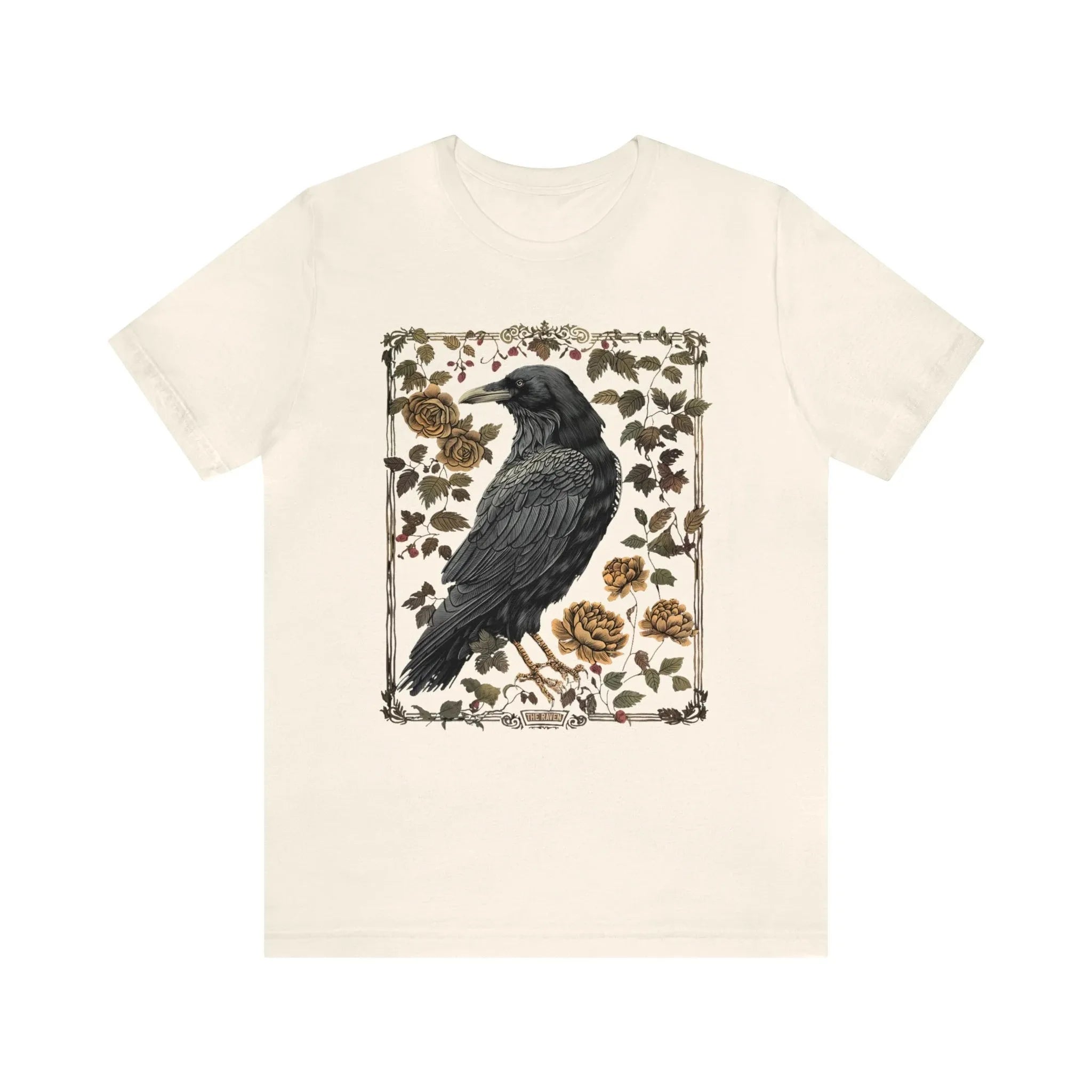 Black Crow T-Shirt Roses Short Sleeve - American Thistle Black Crow T-Shirt Roses Short Sleeve