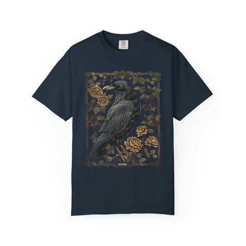 Black Crow T-Shirt Roses Short Sleeve - American Thistle Black Crow T-Shirt Roses Short Sleeve