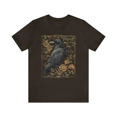Black Crow T-Shirt Roses Short Sleeve - American Thistle Black Crow T-Shirt Roses Short Sleeve