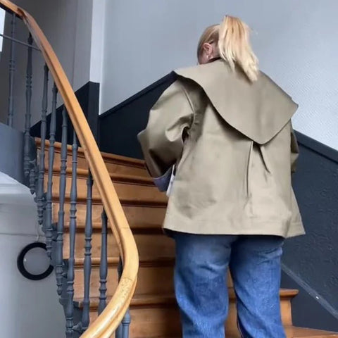 Chic Plaid Double Side Coats Women Lapel Single Breasted Long Sleeve Pocket Lace Up Jacket 2025 Autumn Lady Casual Outwear New - American Thistle Chic Plaid Double Side Coats Women Lapel Single Breasted Long Sleeve Pocket Lace Up Jacket 2025 Autumn Lady Casual Outwear New