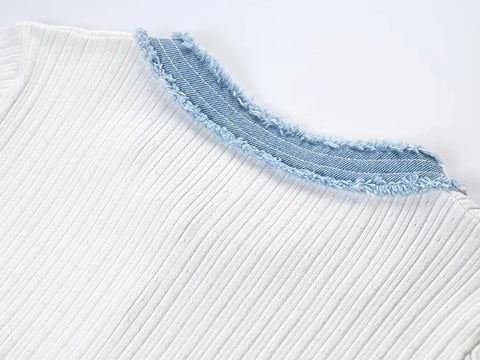 Chic Short Sleeve Elegant Contrasting Women Knit Maxi Dress Bodycon with Buttons - American Thistle Chic Short Sleeve Elegant Contrasting Women Knit Maxi Dress Bodycon with Buttons