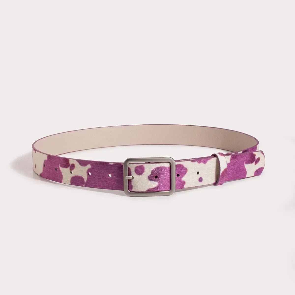 Colorful Cow Print Belts Fashionable Simulated Animal Fur Belts Buckles Woman Apparel Accessories - American ThistleColorful Cow Print Belts Fashionable Simulated Animal Fur Belts Buckles Woman Apparel Accessories