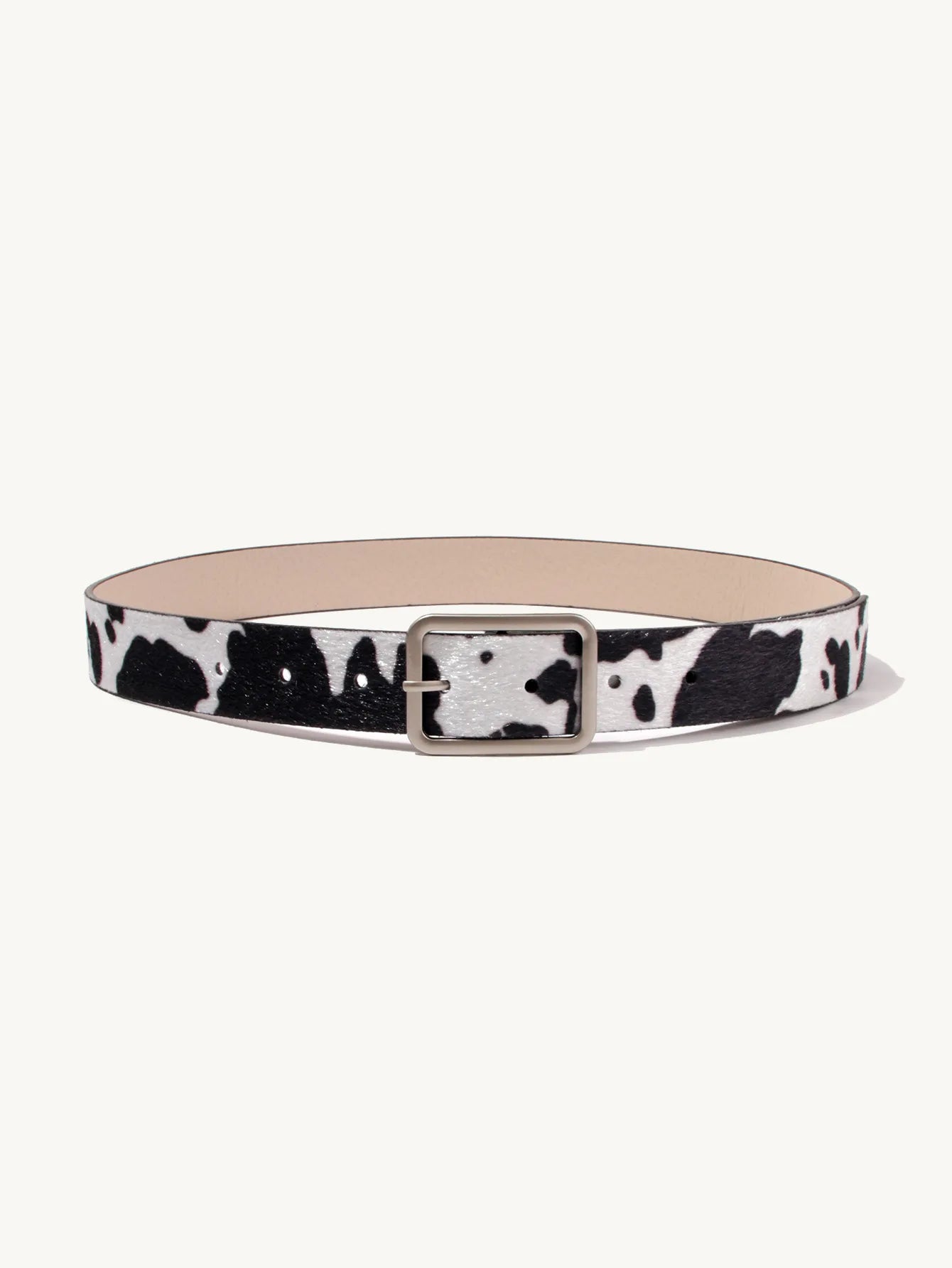 Colorful Cow Print Belts Fashionable Simulated Animal Fur Belts Buckles Woman Apparel Accessories - American ThistleColorful Cow Print Belts Fashionable Simulated Animal Fur Belts Buckles Woman Apparel Accessories