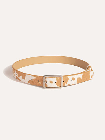 Colorful Cow Print Belts Fashionable Simulated Animal Fur Belts Buckles Woman Apparel Accessories - American ThistleColorful Cow Print Belts Fashionable Simulated Animal Fur Belts Buckles Woman Apparel Accessories