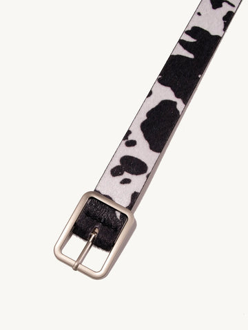 Colorful Cow Print Belts Fashionable Simulated Animal Fur Belts Buckles Woman Apparel Accessories - American ThistleColorful Cow Print Belts Fashionable Simulated Animal Fur Belts Buckles Woman Apparel Accessories