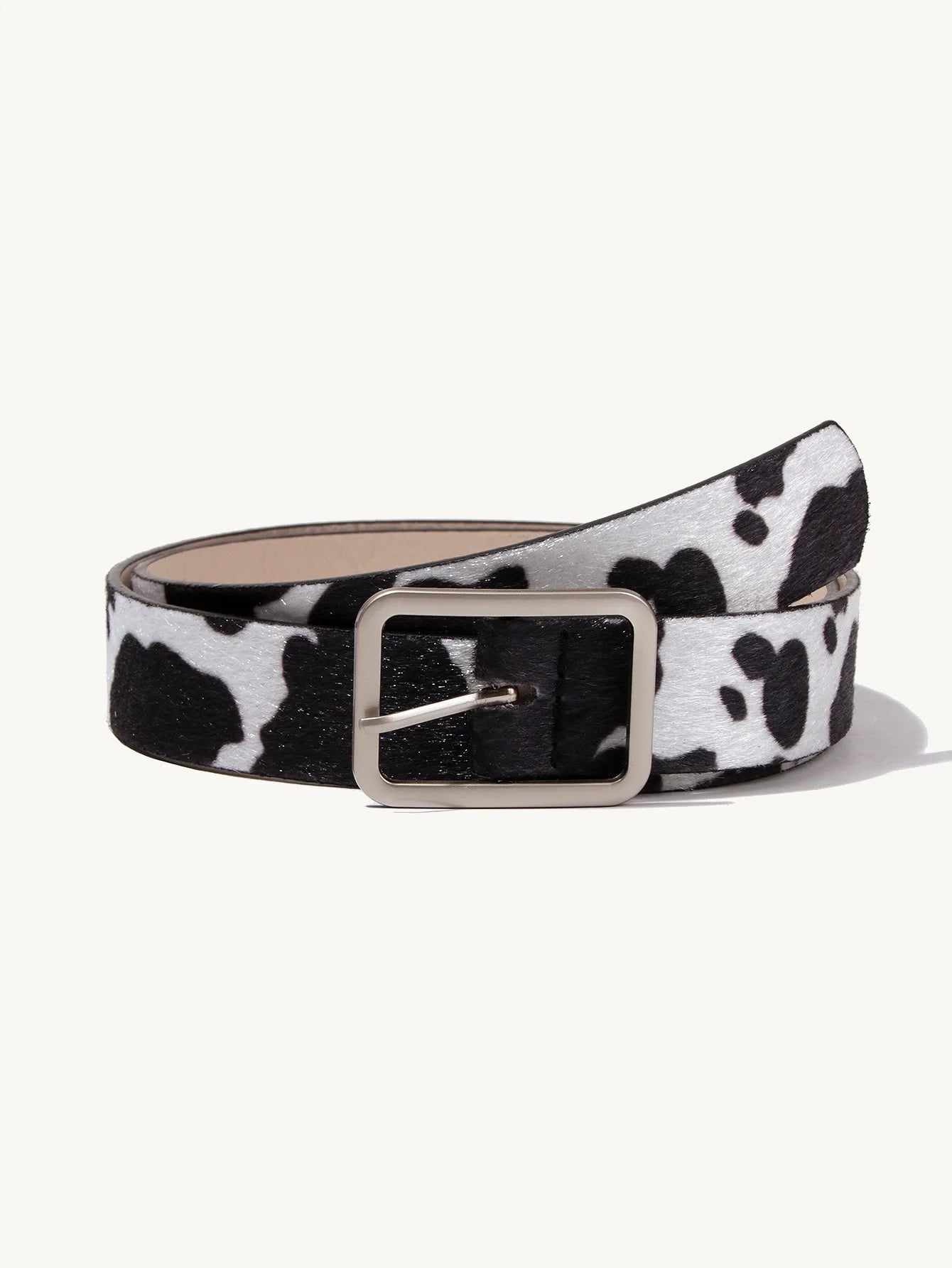 Colorful Cow Print Belts Fashionable Simulated Animal Fur Belts Buckles Woman Apparel Accessories - American ThistleColorful Cow Print Belts Fashionable Simulated Animal Fur Belts Buckles Woman Apparel Accessories
