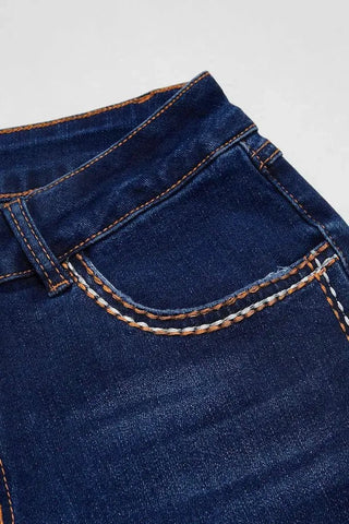 Cowgirl Boo - Cut Denim Jean Exquisite Embroidery Stretch & Comfortable Ladies Country Outfit Western Women - American Thistle Cowgirl Boo - Cut Denim Jean Exquisite Embroidery Stretch & Comfortable Ladies Country Outfit Western Women