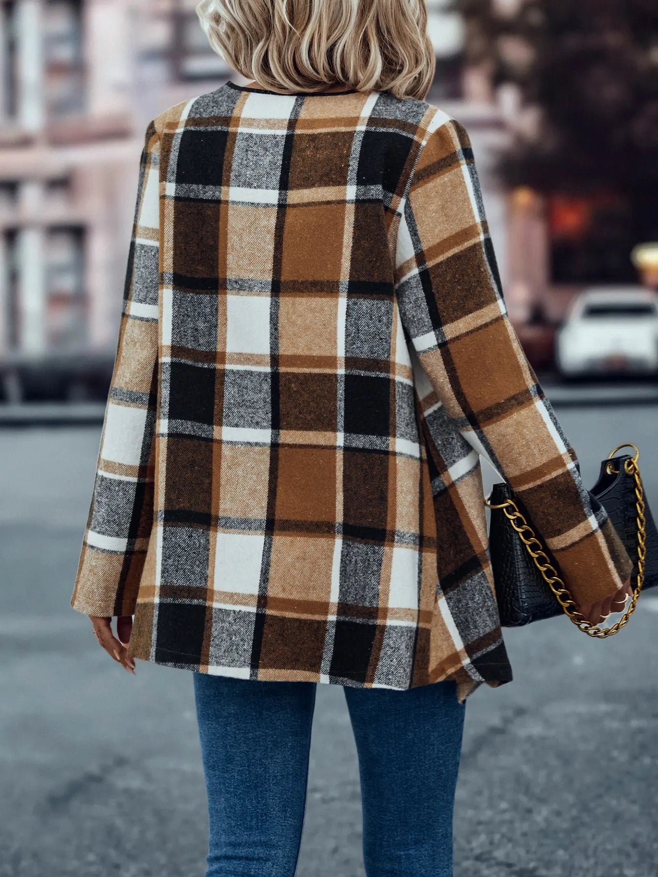 Cross border European and American women's fashionable and elegant plaid jackets - American ThistleCross border European and American women's fashionable and elegant plaid jackets