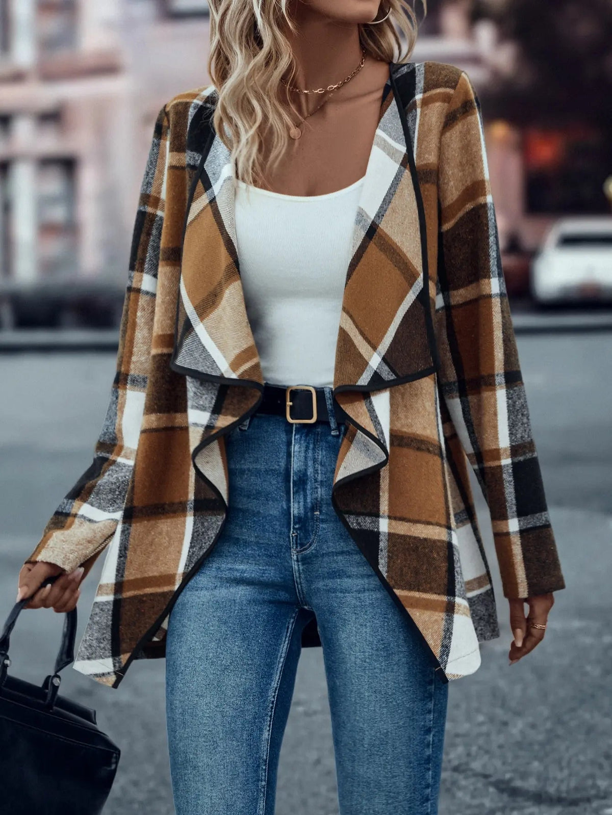 Cross border European and American women's fashionable and elegant plaid jackets - American ThistleCross border European and American women's fashionable and elegant plaid jackets
