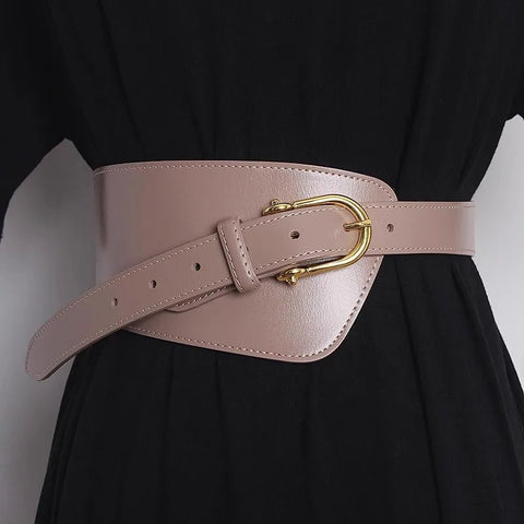 Deepeel Fashion Women's Cowskin Cummerbund Wide Belt Dress Coat Girdle Luxury Designer Corset Female Decorative Waistband - American ThistleDeepeel Fashion Women's Cowskin Cummerbund Wide Belt Dress Coat Girdle Luxury Designer Corset Female Decorative Waistband